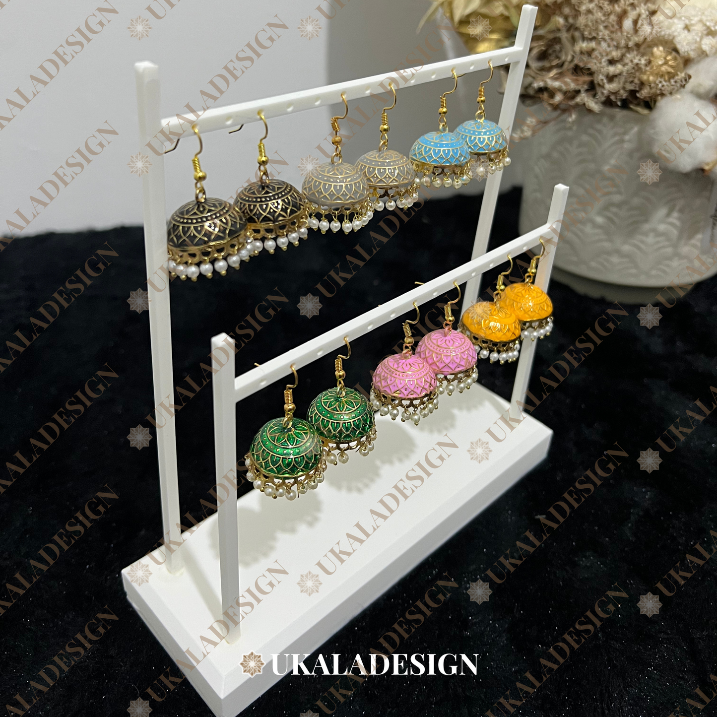 Meenakari Jhumka Earrings