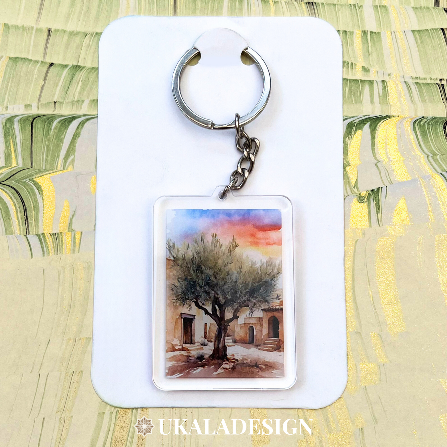 Olive Tree Keyring