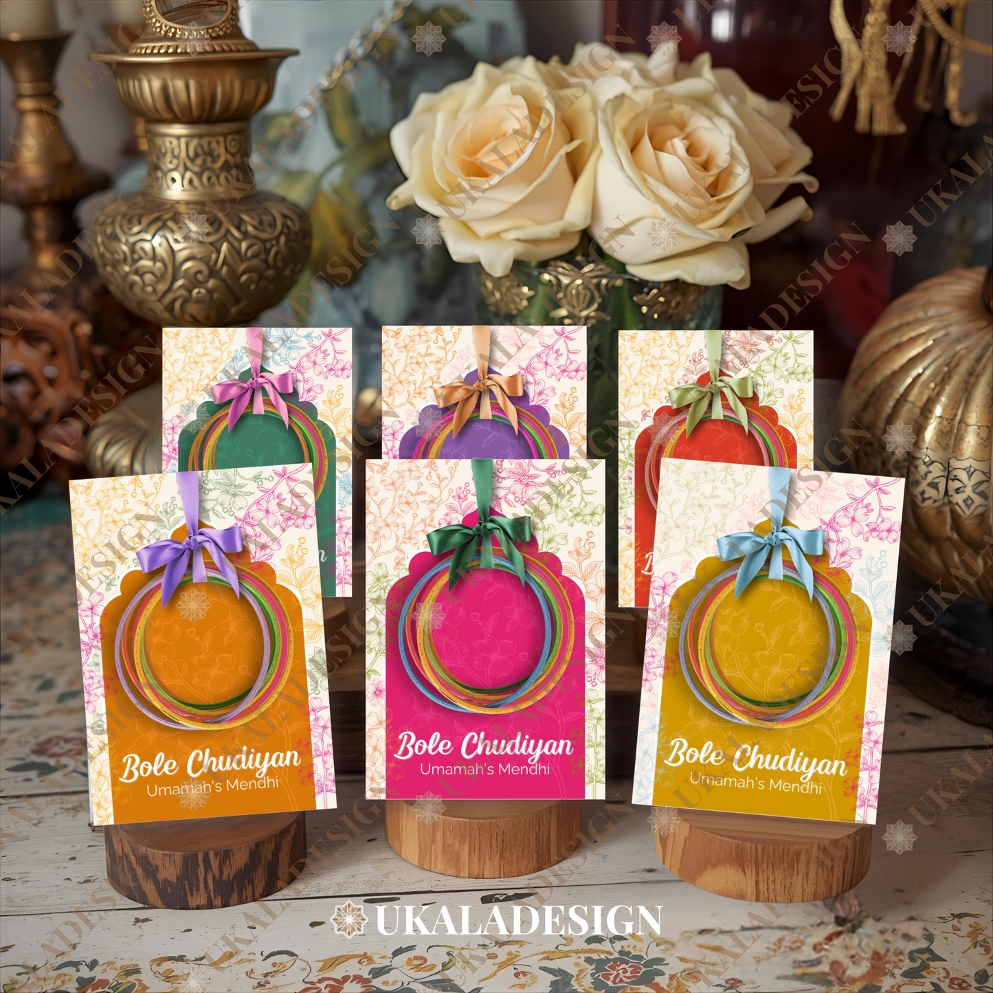 Bole Chudiyan Bangle Cards - Mehrab-e-Gul Design
