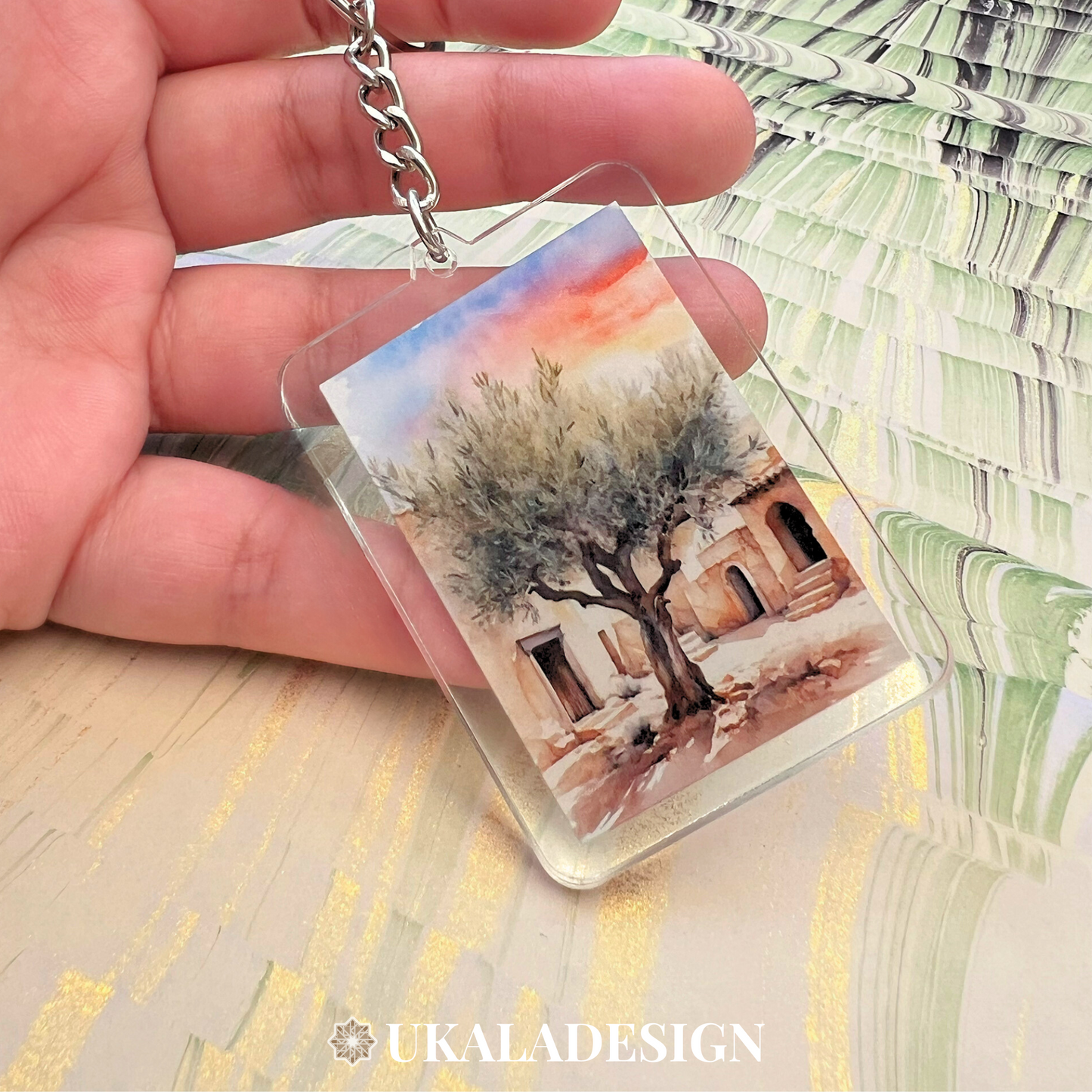 Olive Tree Keyring