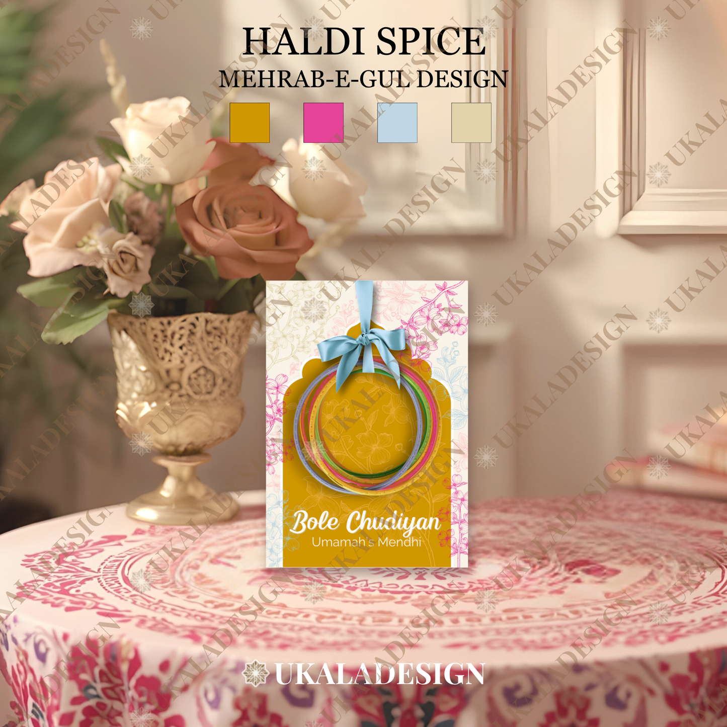 Bole Chudiyan Bangle Cards - Mehrab-e-Gul Design