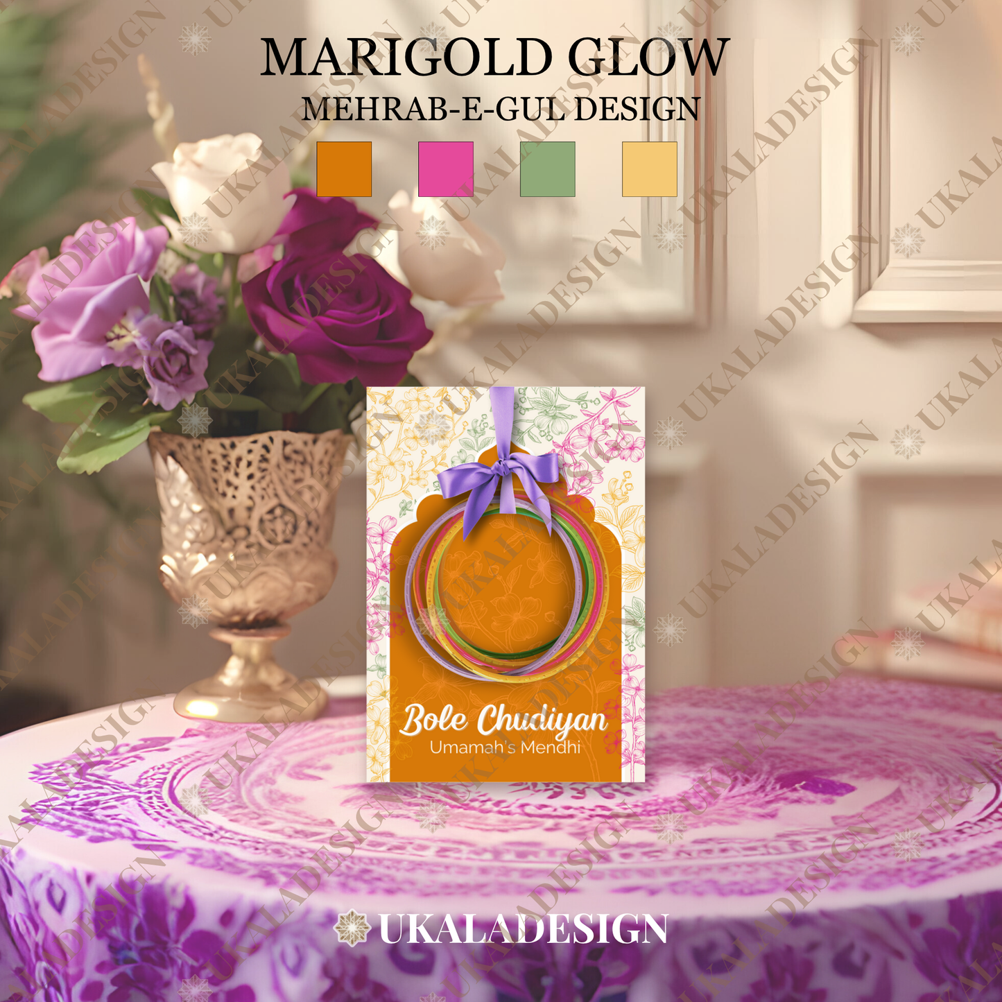Bole Chudiyan Bangle Cards - Mehrab-e-Gul Design