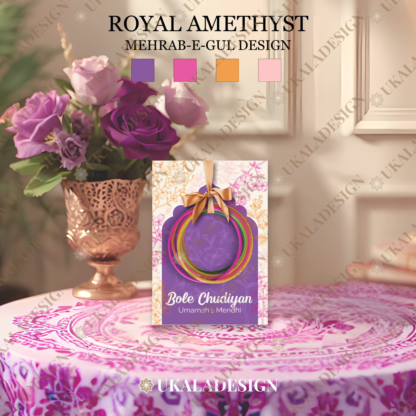 Bole Chudiyan Bangle Cards - Mehrab-e-Gul Design