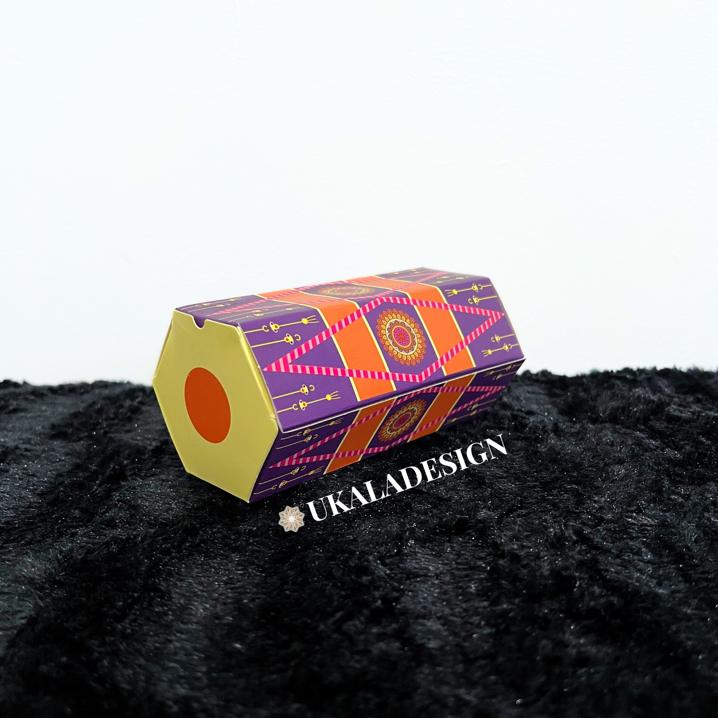 Dholki Dhol Favour Boxes - Purple