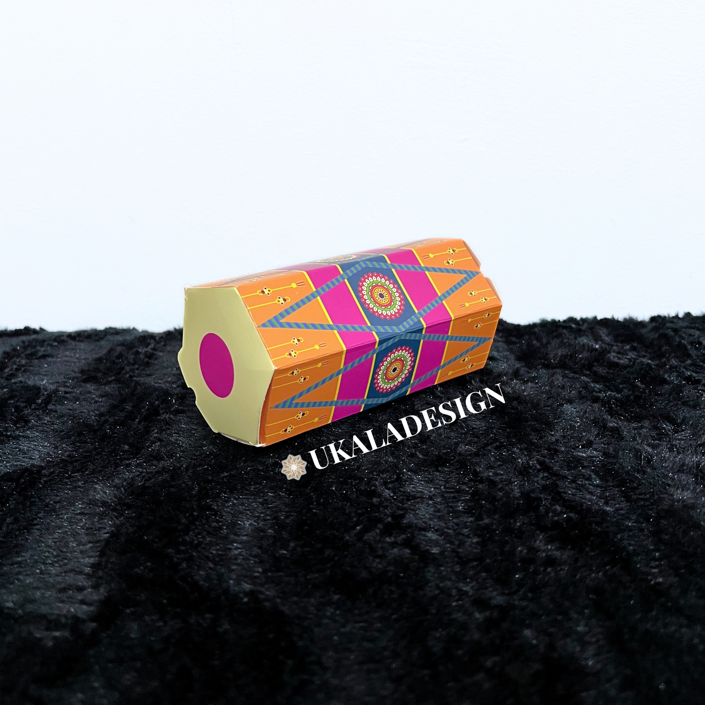 Dholki Dhol Favour Boxes - Orange
