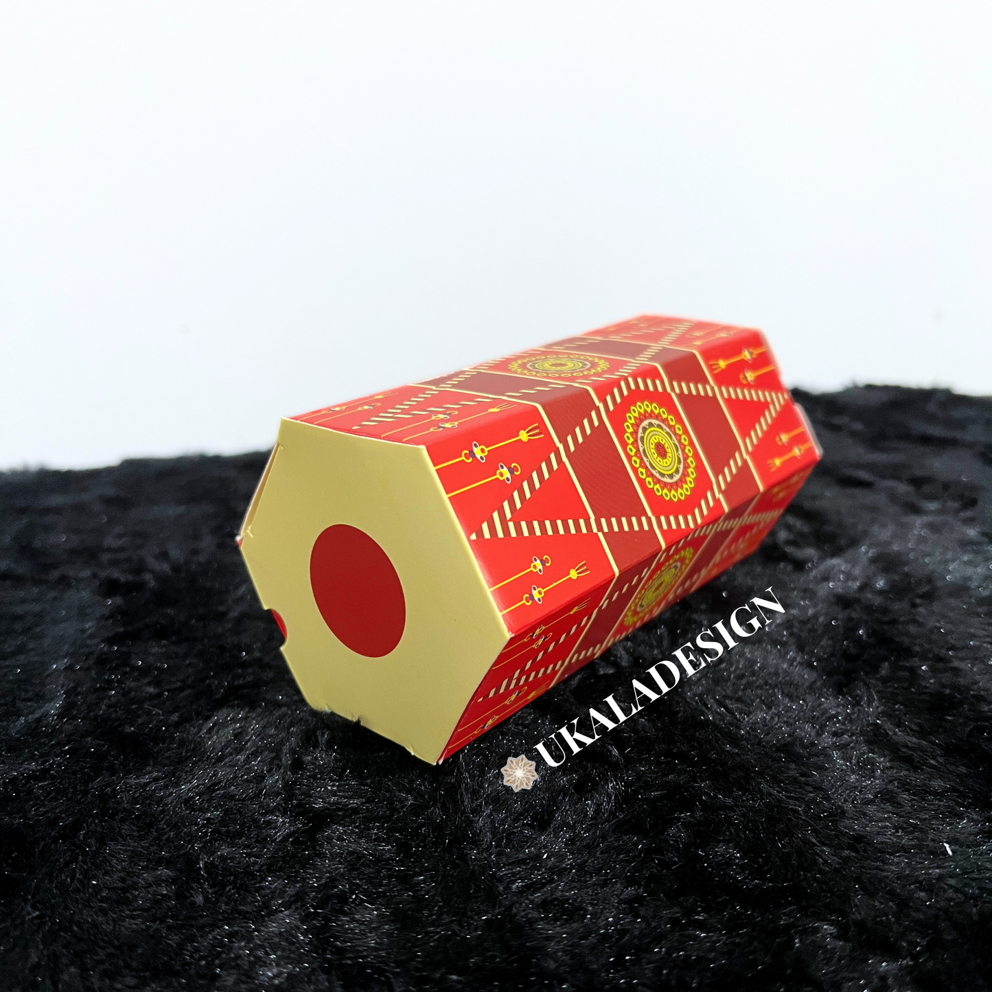 Dholki Dhol Favour Boxes - Red