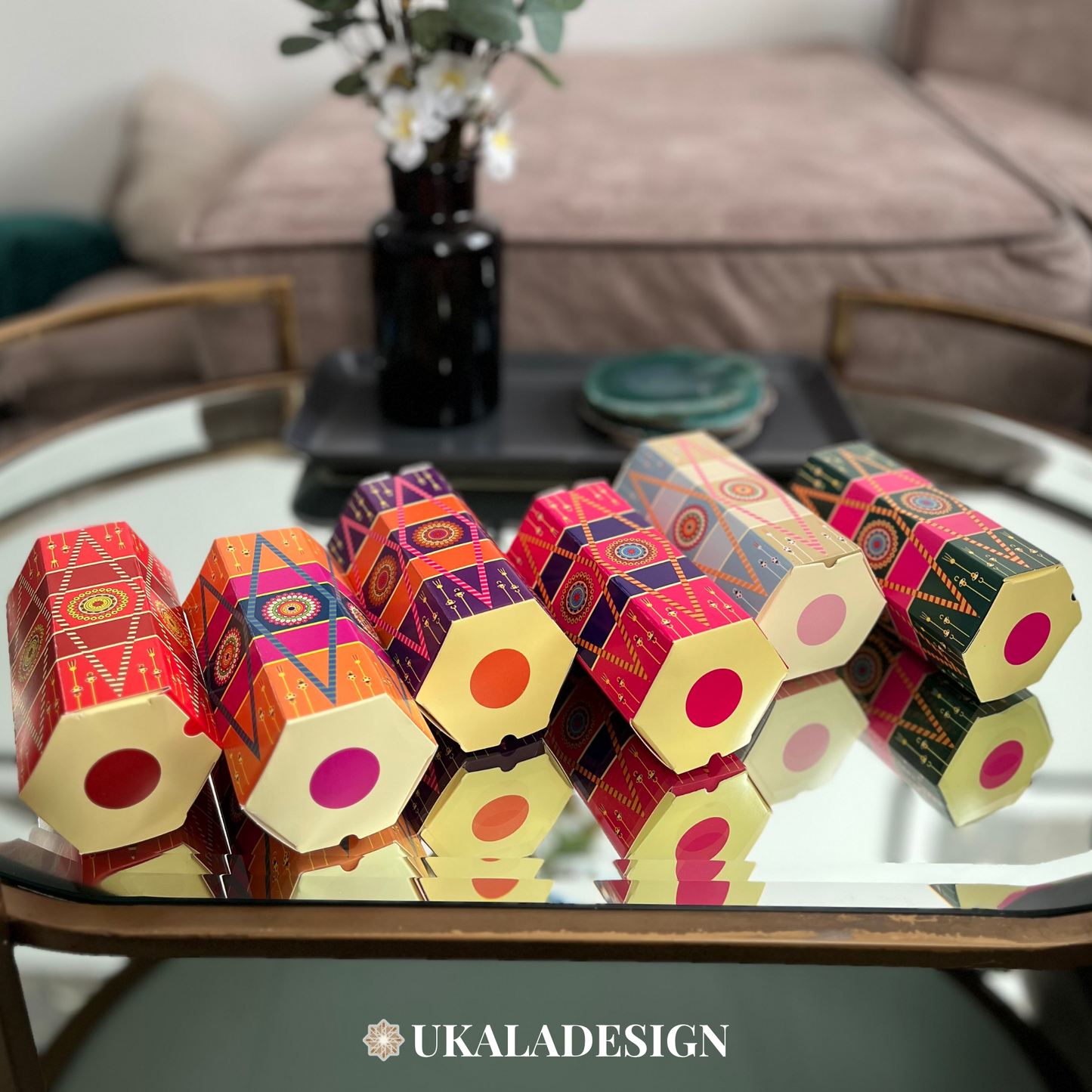 Dholki Dhol Favour Boxes - Mixed Colours