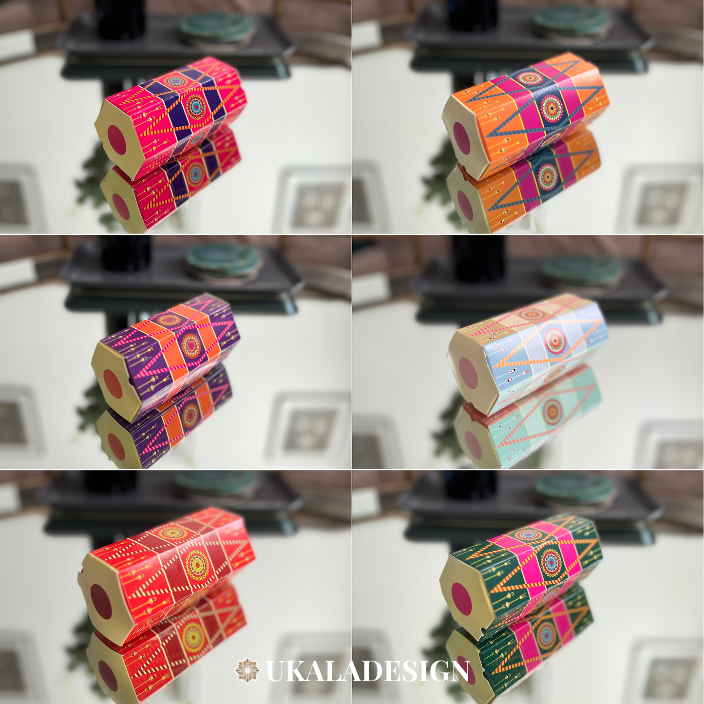 Dholki Dhol Favour Boxes - Mixed Colours