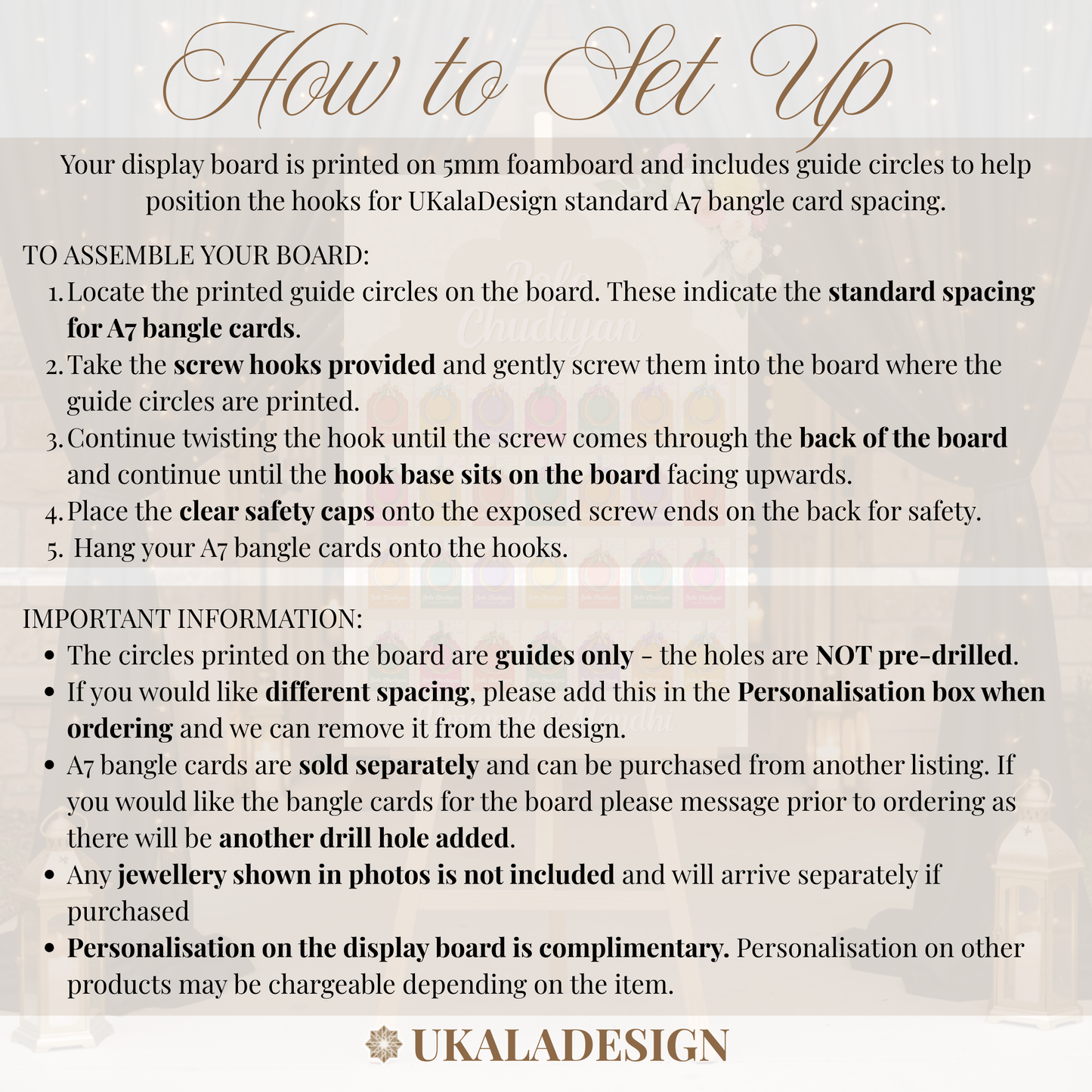 Bole Chudiyan Display Board - Mehrab-e-Gul Design