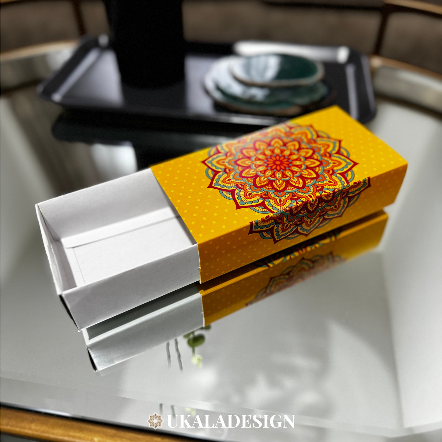 Mandala Favour Boxes - Yellow