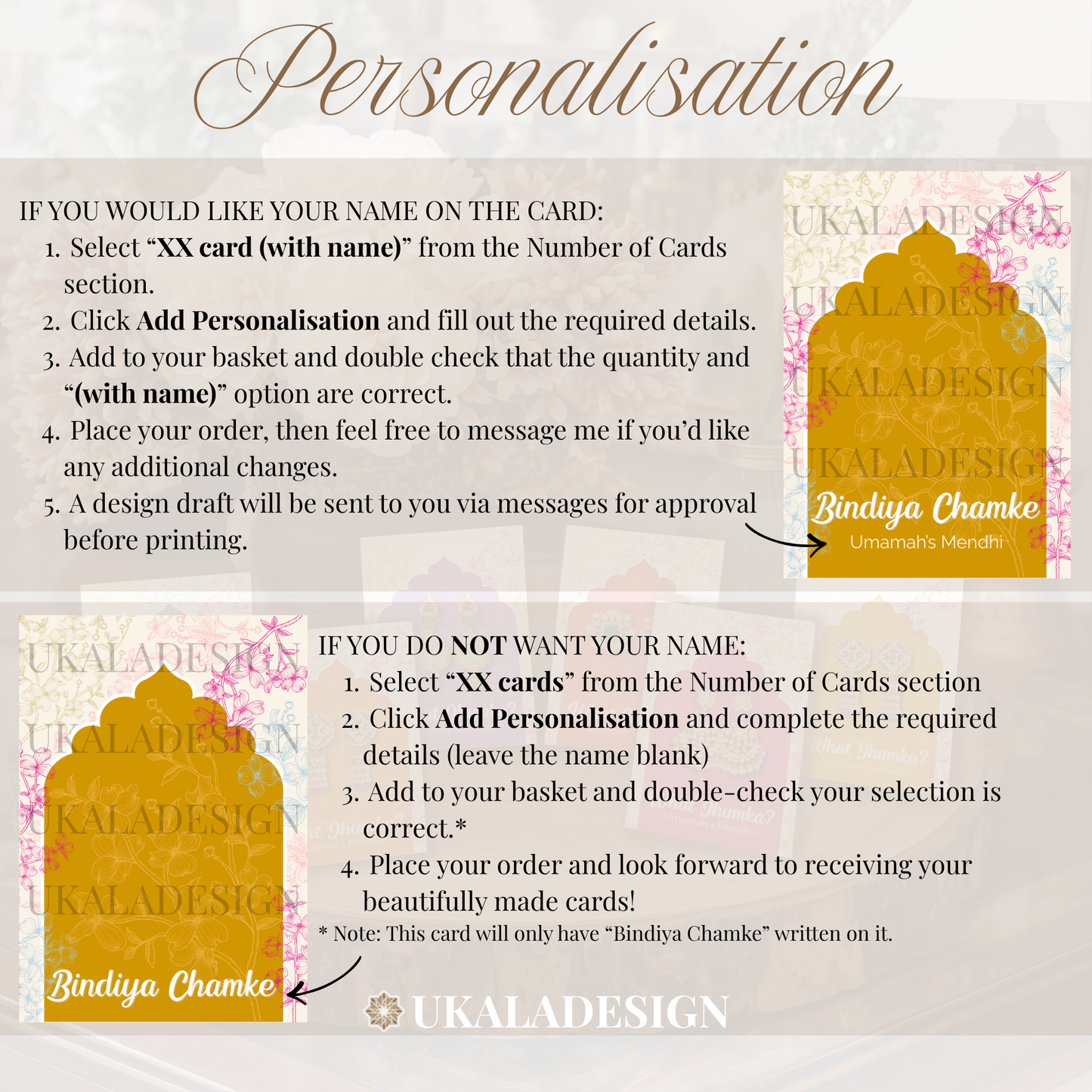 Bindiya Chamke Bindi Cards - Mehrab-e-Gul Design