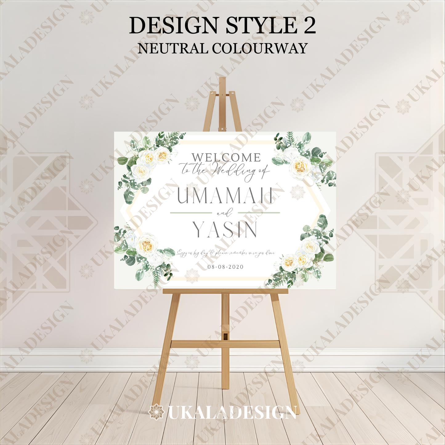 Neutral - Wedding Welcome Sign - Landscape