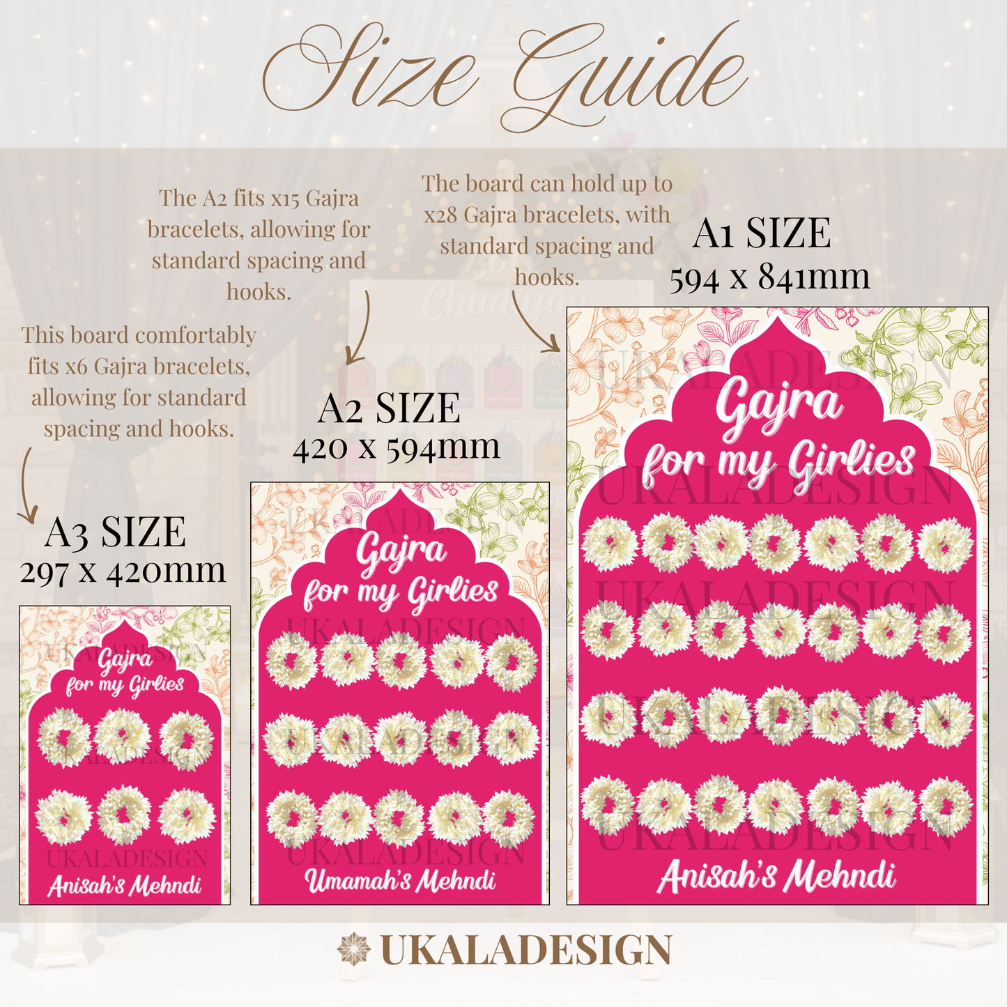 Gajra Display Board - Mehrab-e-Gul Design