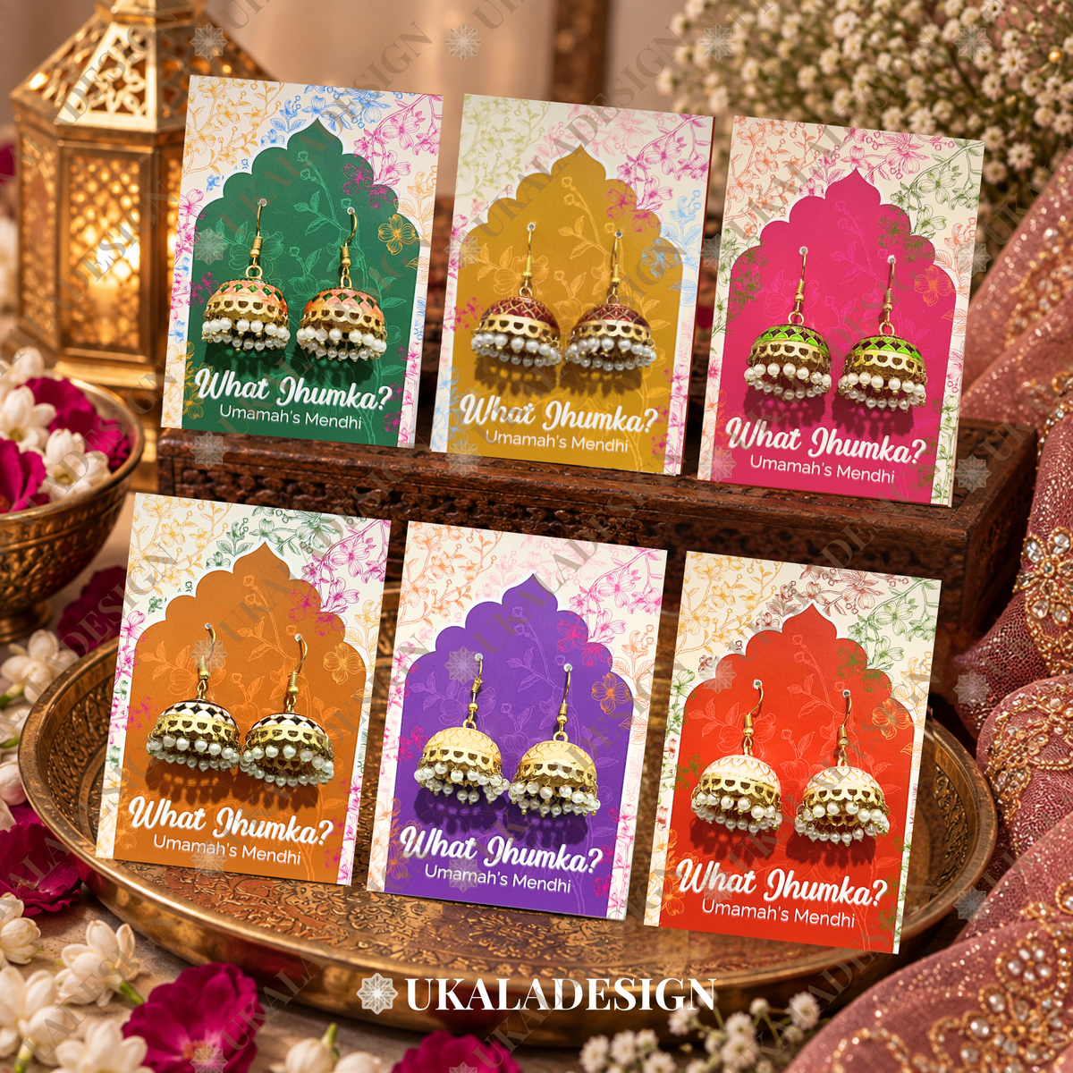 Meenakari Jhumka Earrings