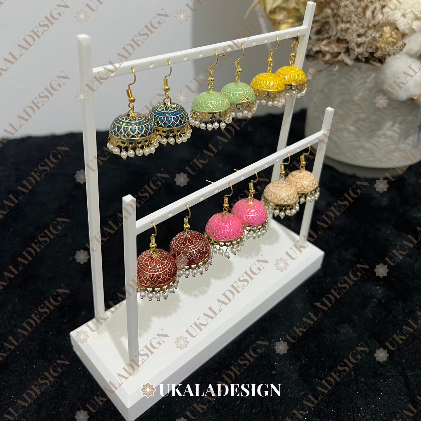 Meenakari Jhumka Earrings