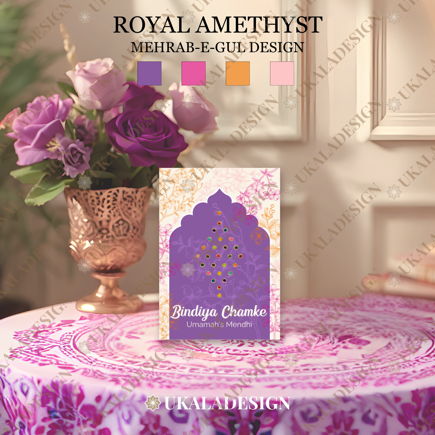 Bindiya Chamke Bindi Cards - Mehrab-e-Gul Design