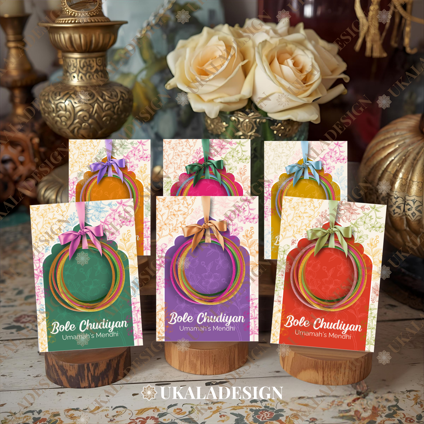 Bole Chudiyan Bangle Cards - Mehrab-e-Gul Design