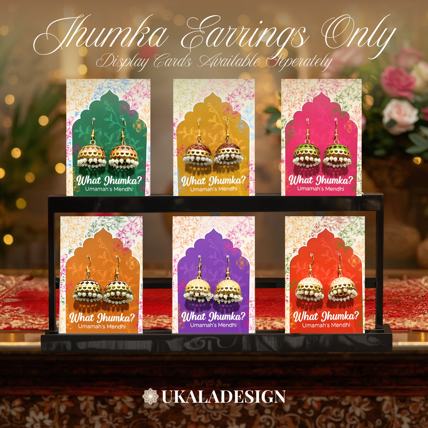 Meenakari Jhumka Earrings