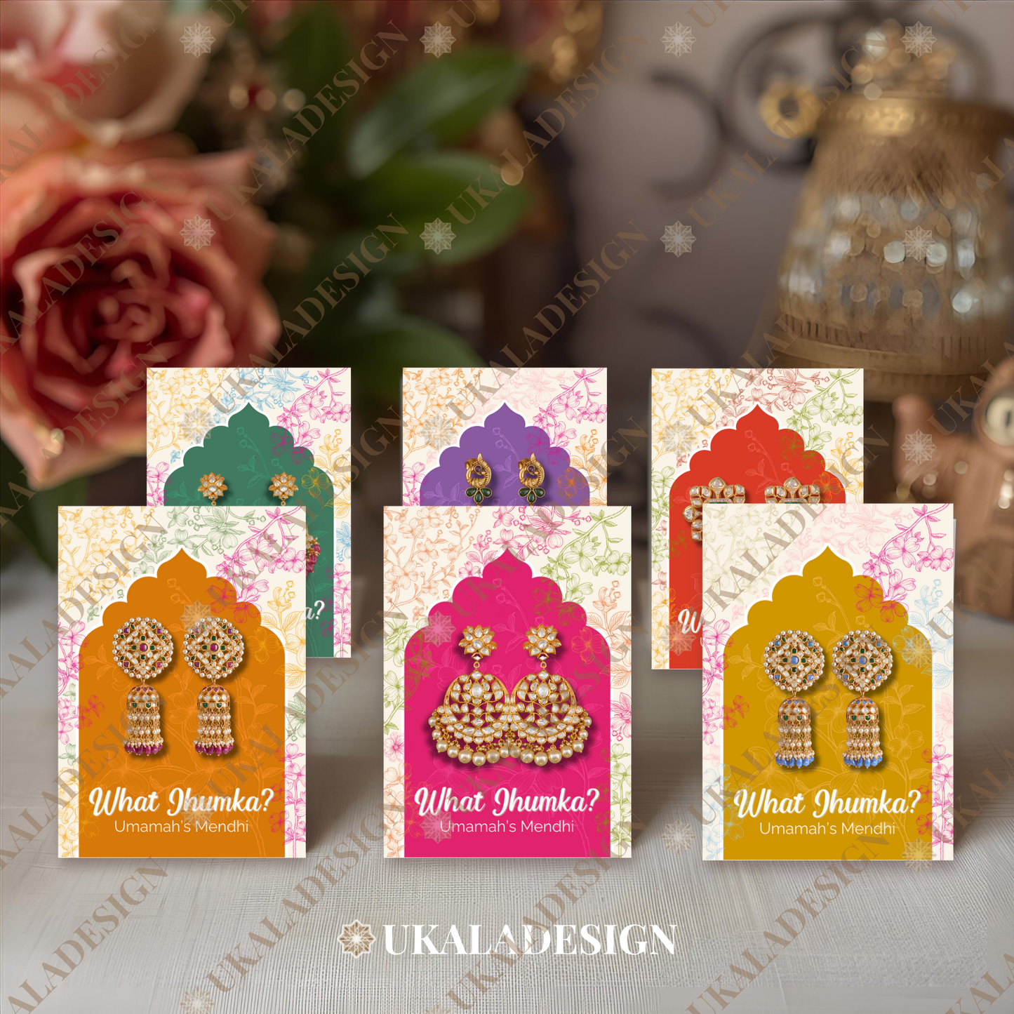 What Jhumka? Earring Cards - Mehrab-e-Gul Design