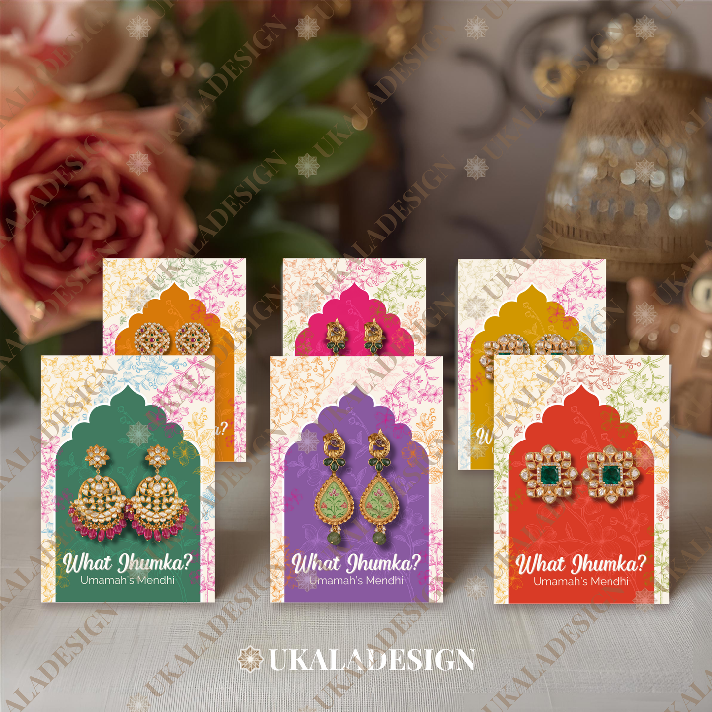 What Jhumka? Earring Cards - Mehrab-e-Gul Design