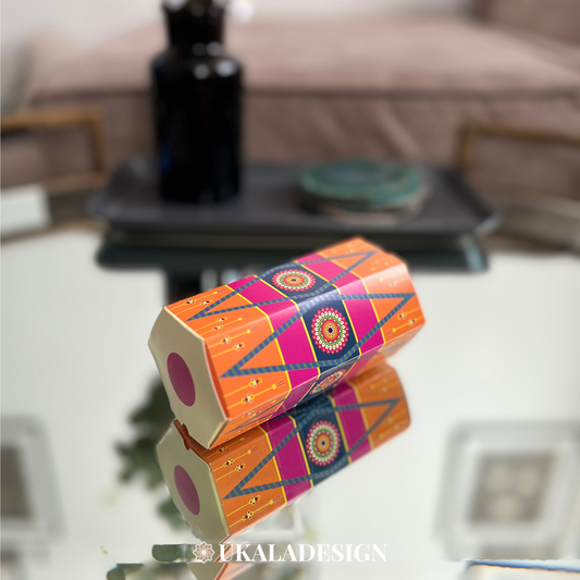 Dholki Dhol Favour Boxes - Orange