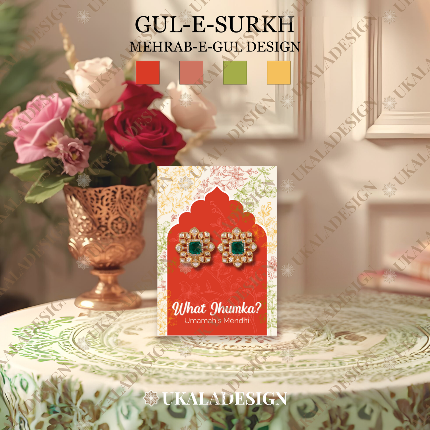 What Jhumka? Earring Cards - Mehrab-e-Gul Design