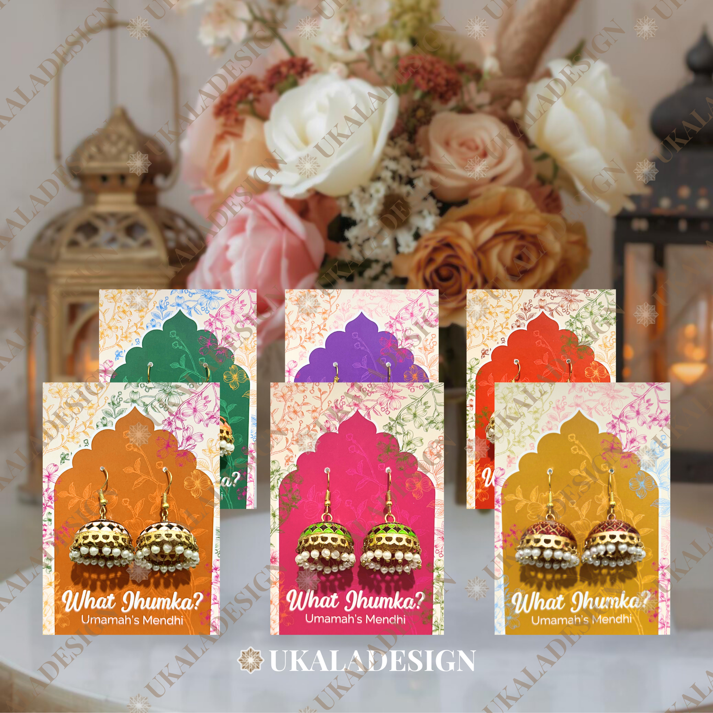 Meenakari Jhumka Earrings