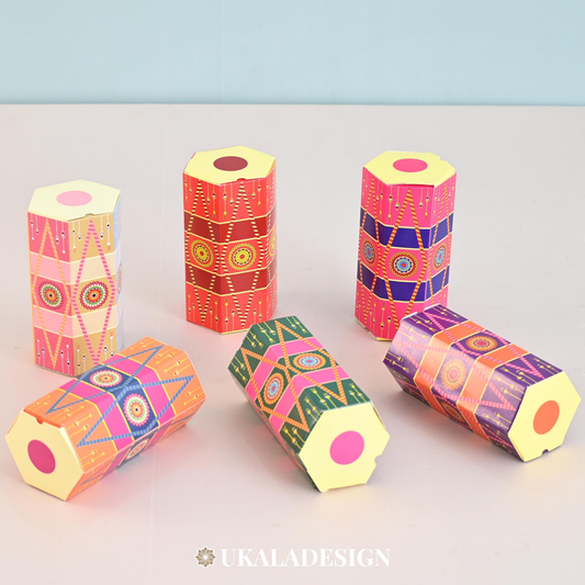 Dholki Dhol Favour Boxes - Mixed Colours