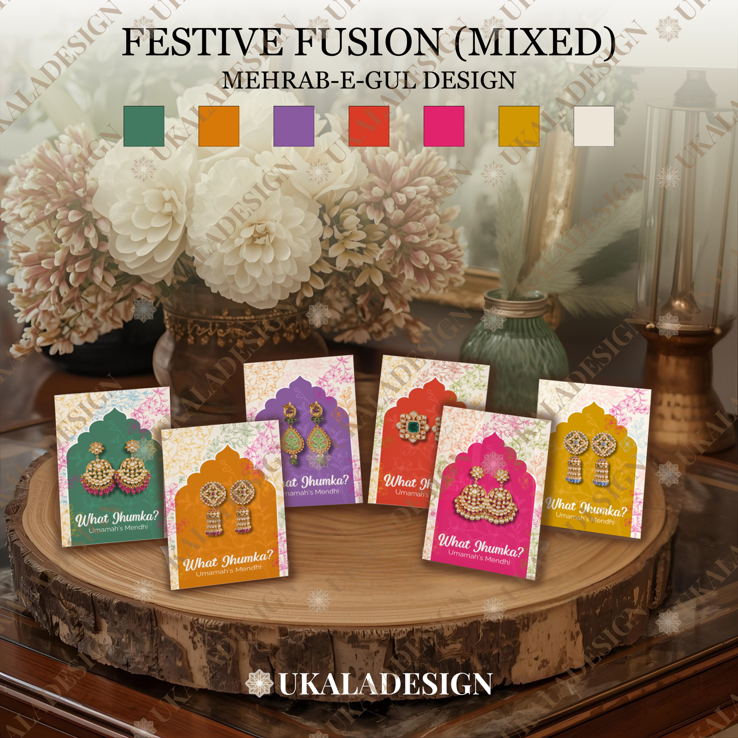 What Jhumka? Earring Cards - Mehrab-e-Gul Design