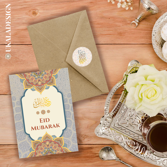 Eid Mubarak Card - Blue