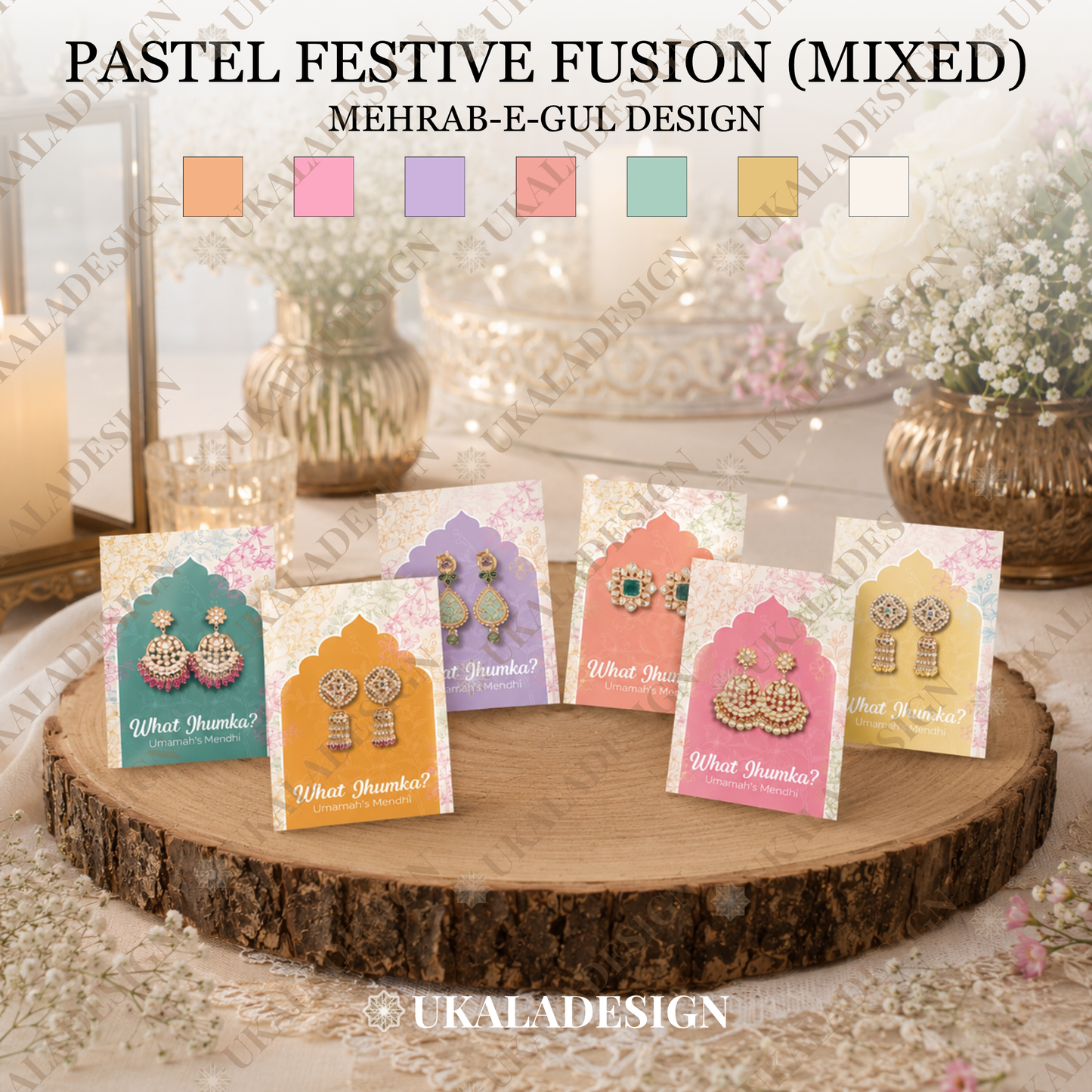 Pastel Bole Chudiyan Bangle Cards - Mehrab-e-Gul Design