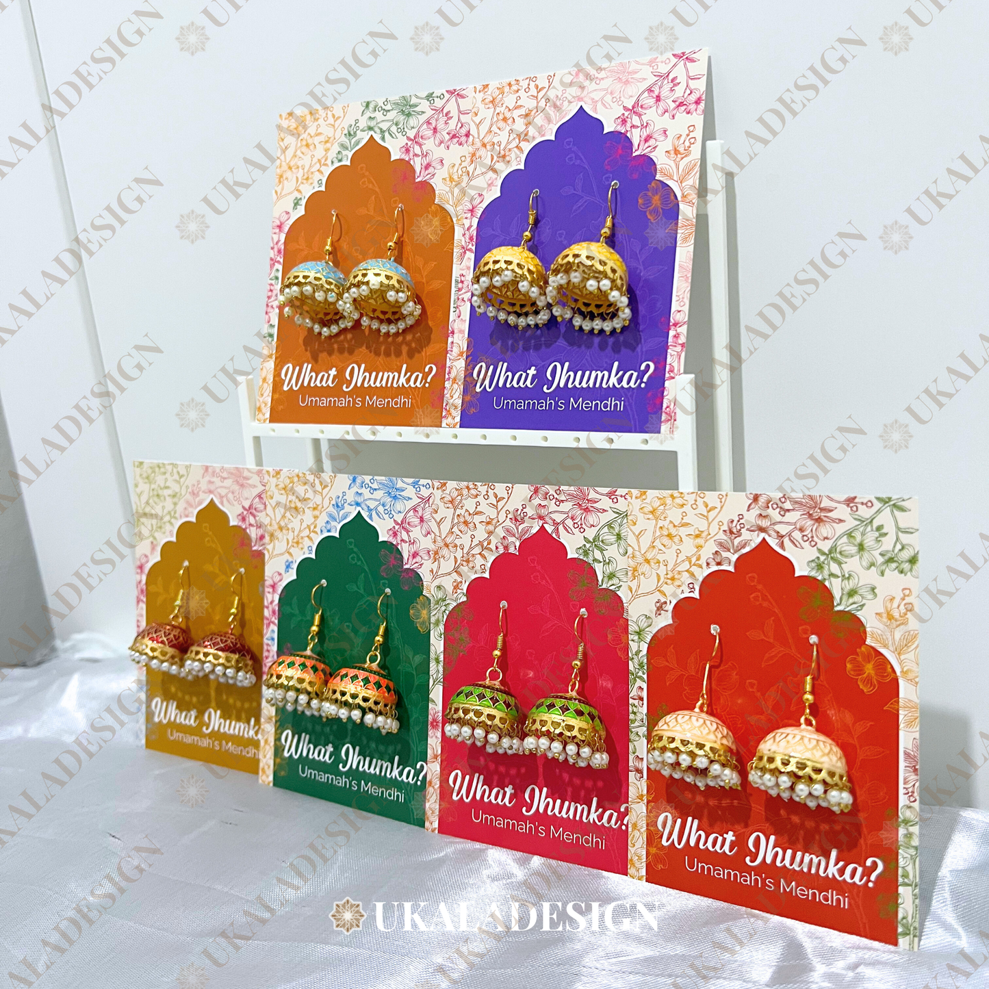 Meenakari Jhumka Earrings