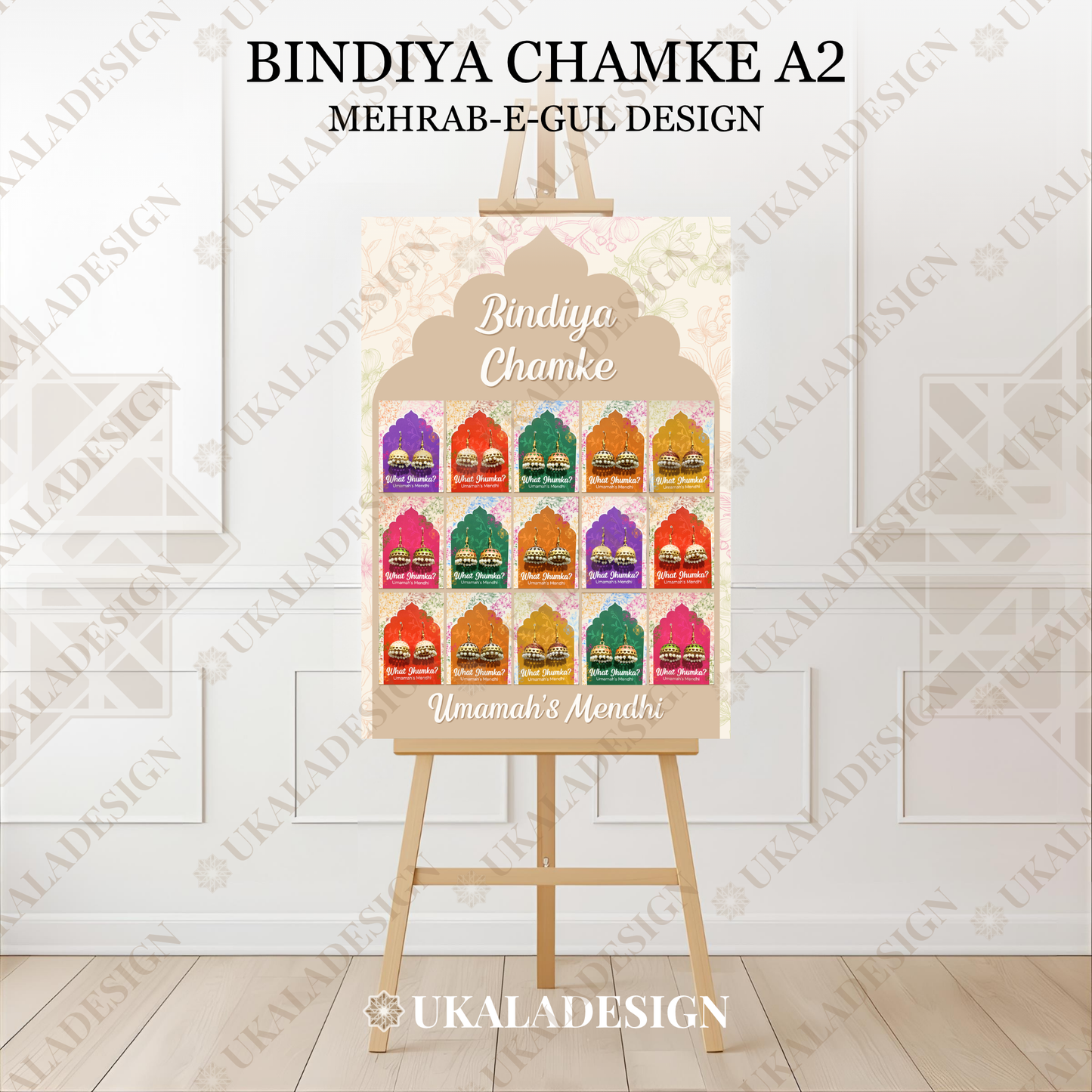 Bindiya Chamke Display Board - Mehrab-e-Gul Design