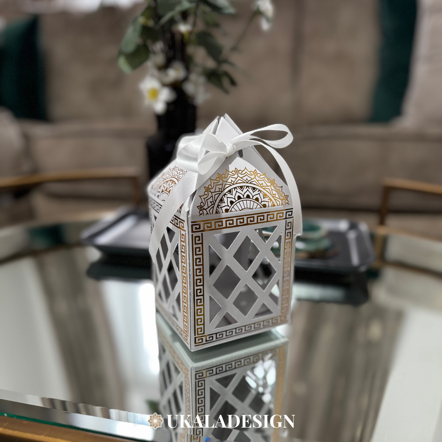 Gold Foil Lantern Favour Boxes