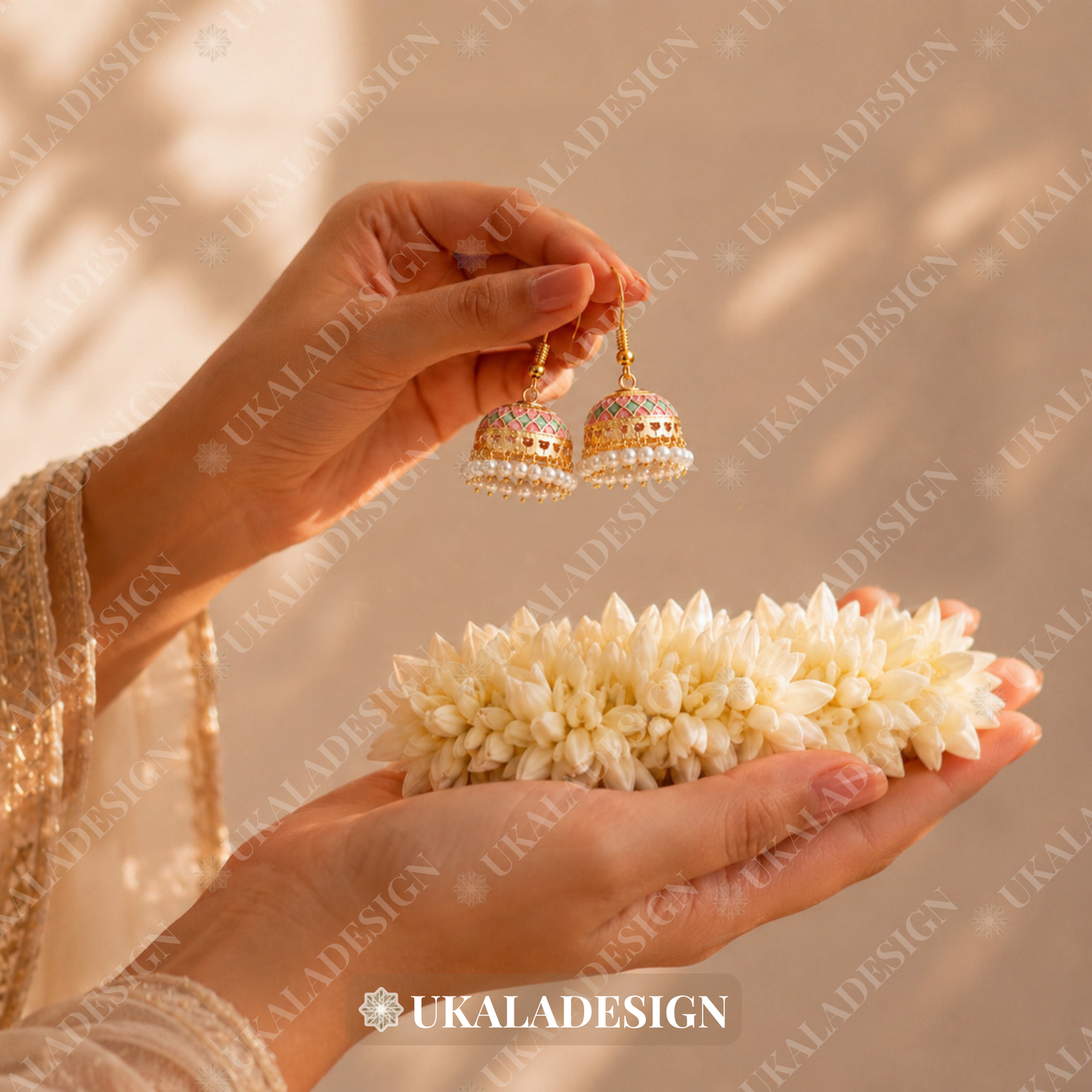 Luxury Jhumka & Gajra Gift Box - Mixed Colour