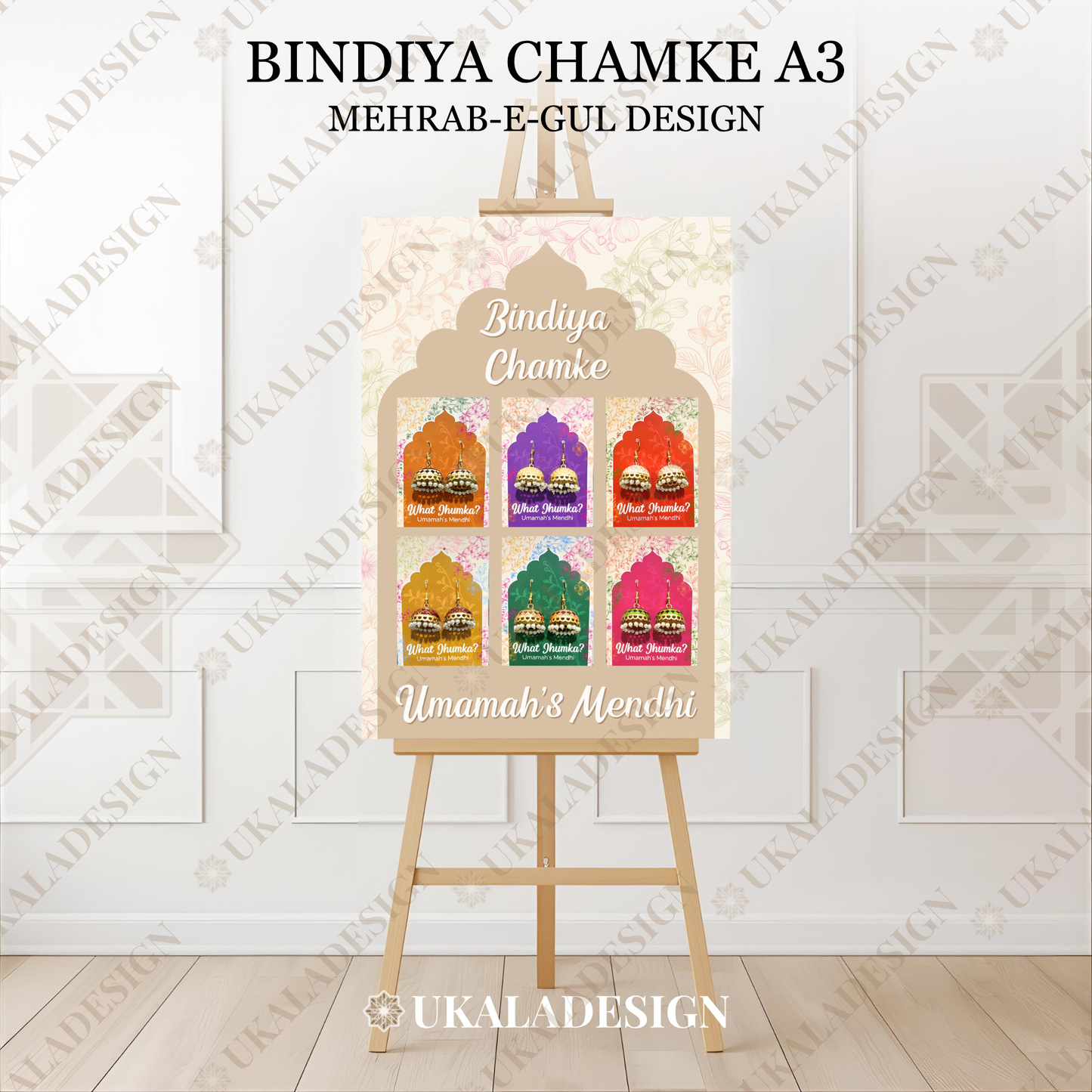 Bindiya Chamke Display Board - Mehrab-e-Gul Design