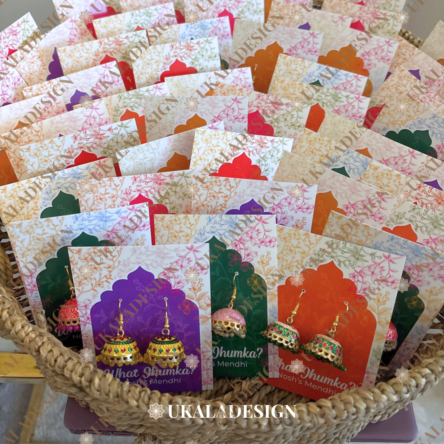 Meenakari Jhumka Earrings