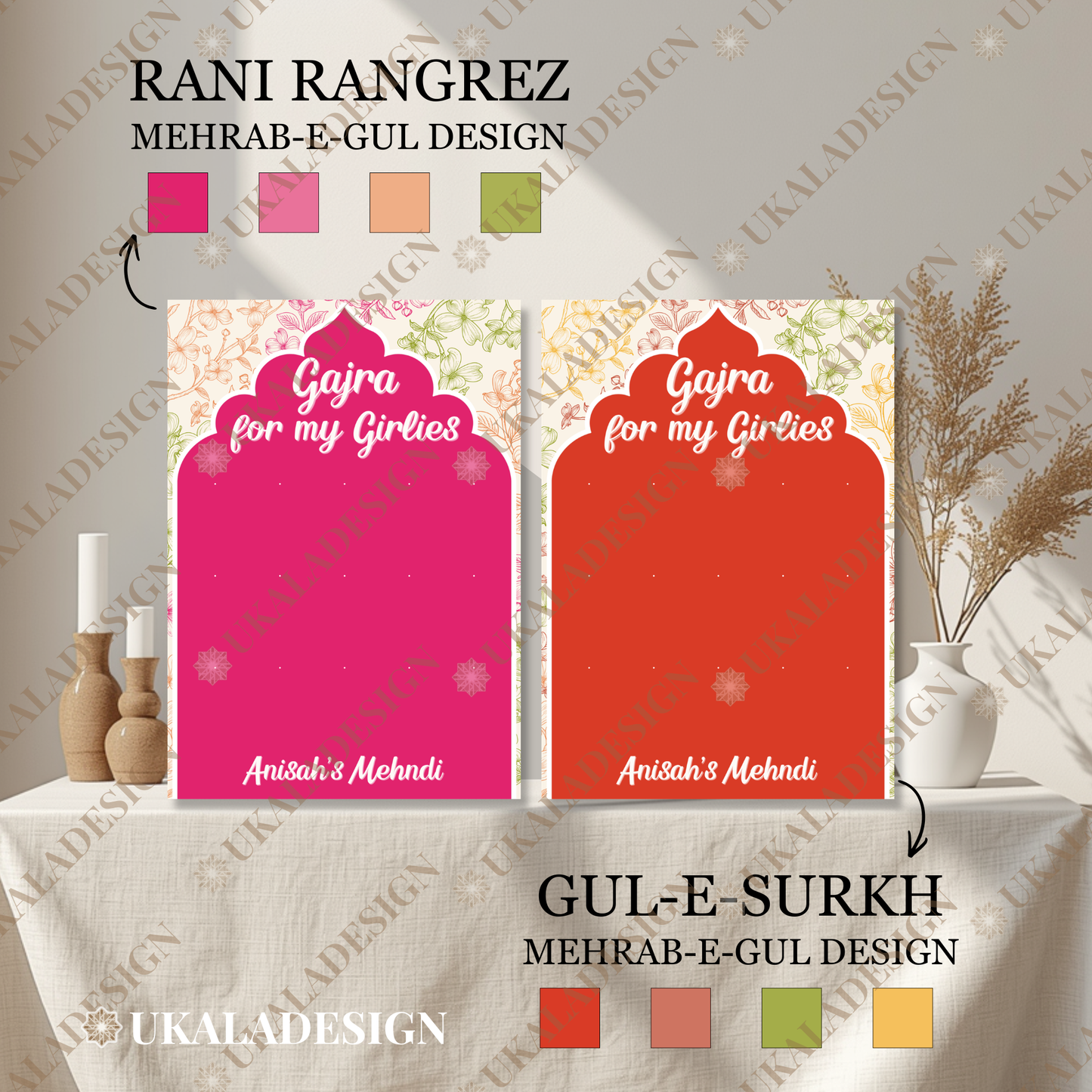 Gajra Display Board - Mehrab-e-Gul Design