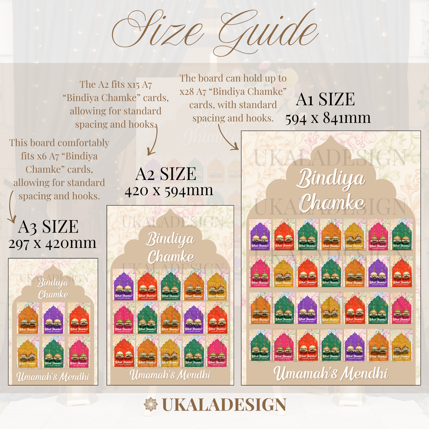 Bindiya Chamke Display Board - Mehrab-e-Gul Design