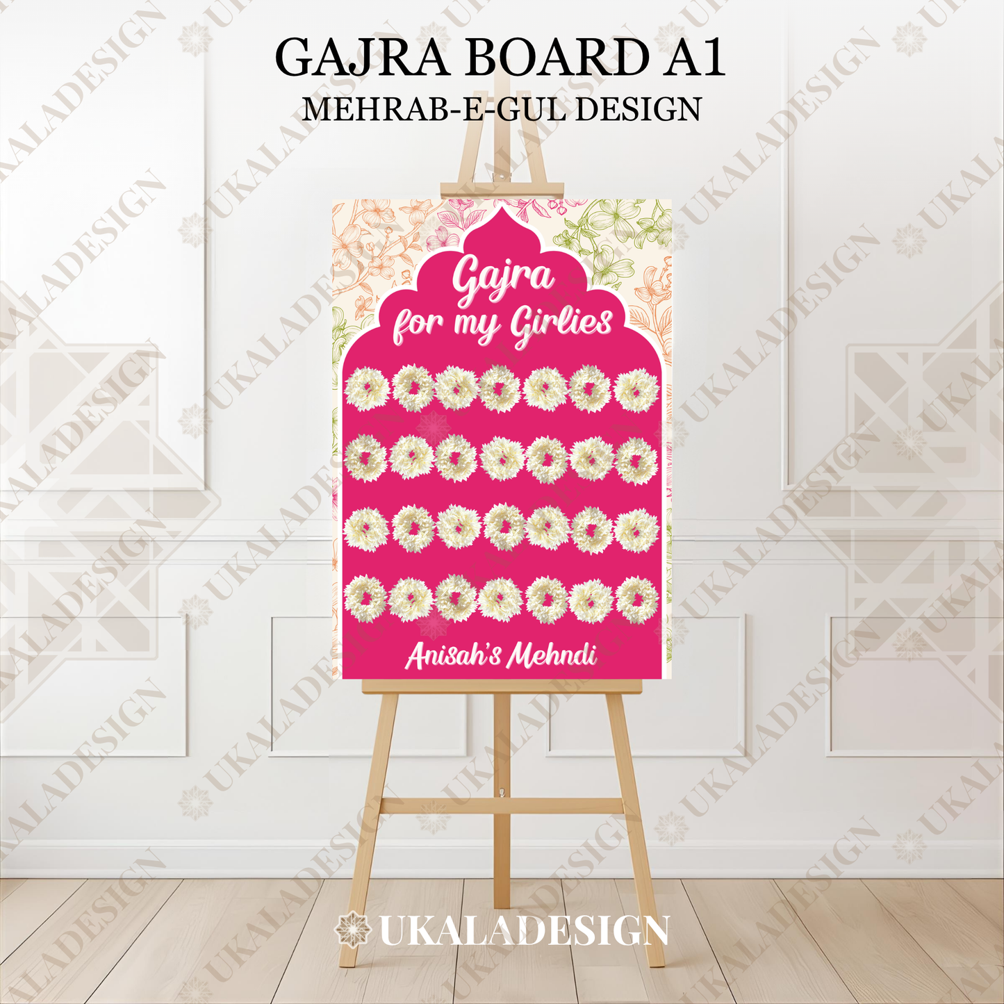 Gajra Display Board - Mehrab-e-Gul Design