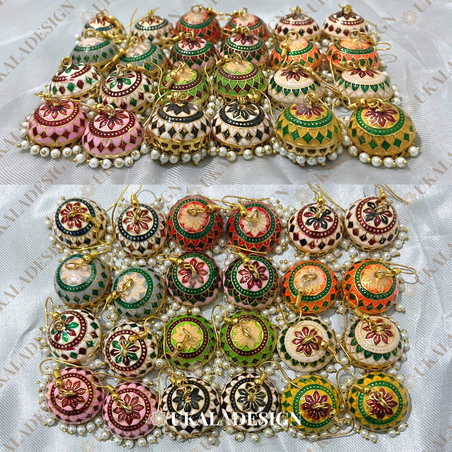 Meenakari Jhumka Earrings