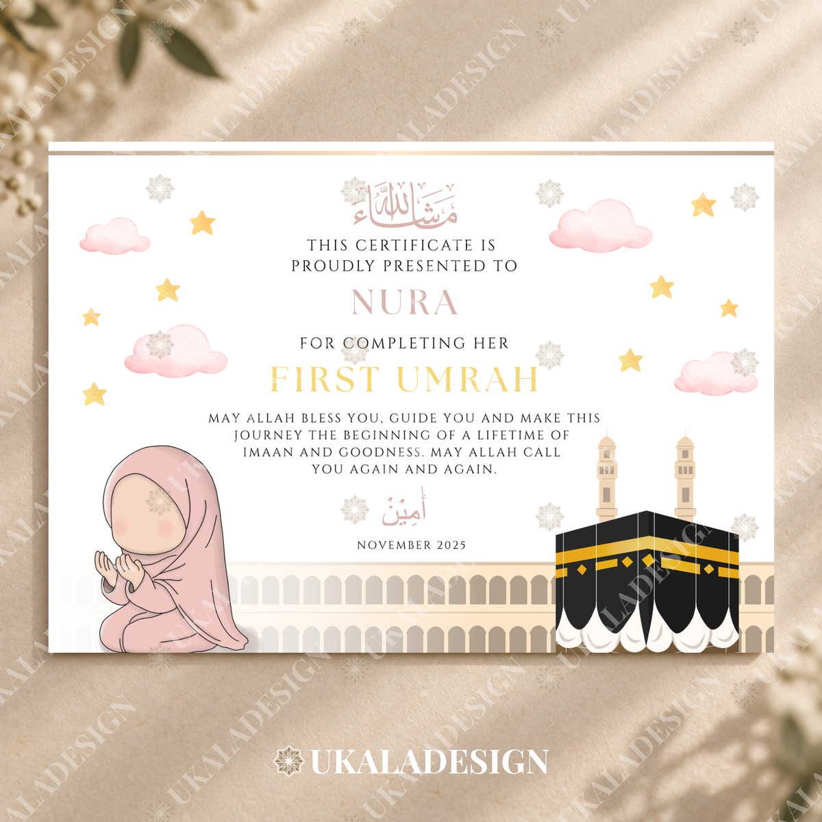 My First Umrah Certificate