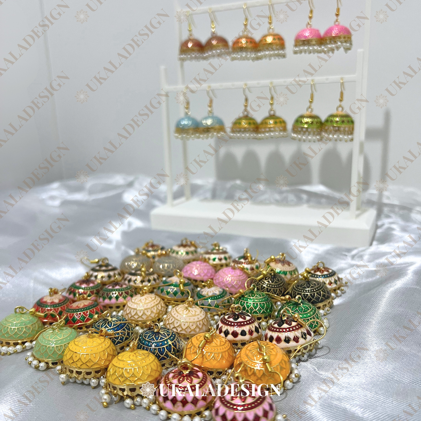 Meenakari Jhumka Earrings