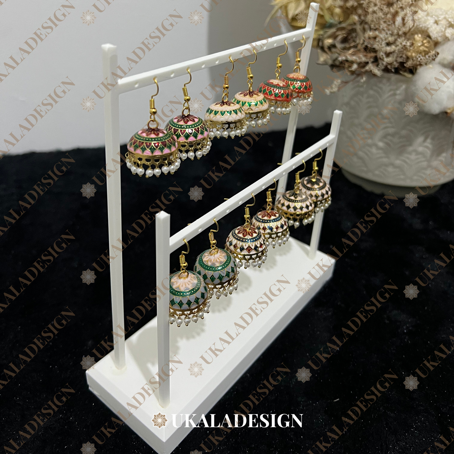 Meenakari Jhumka Earrings