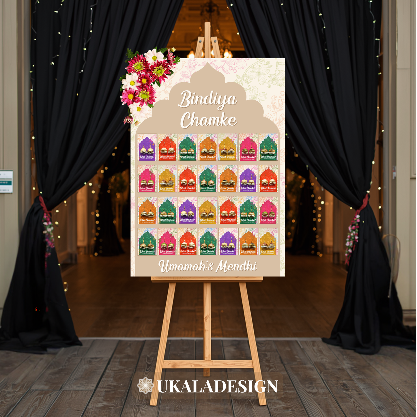 Bindiya Chamke Display Board - Mehrab-e-Gul Design