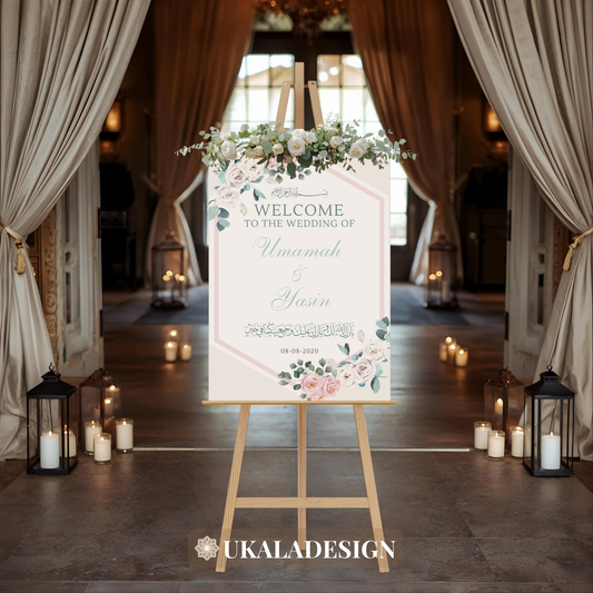 Neutral - Wedding Welcome Sign - Portrait